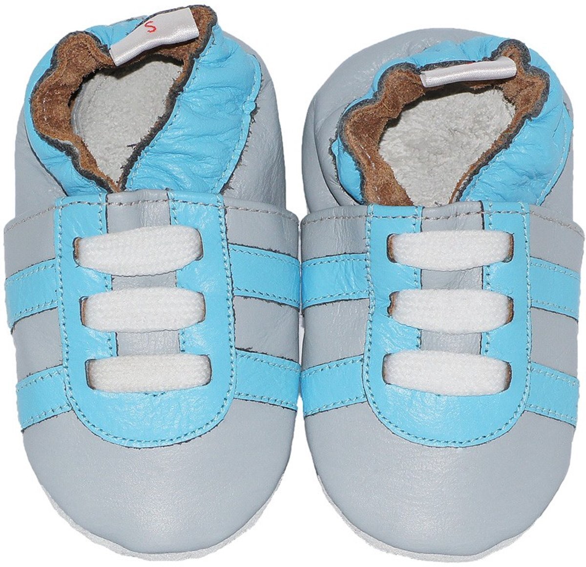 Babysteps slofjes Grey blue trainers XL blauw