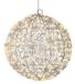Lumineo Warm wit 400 Micro-LED verlichte 3D bal frame wit zilver dia 28 cm