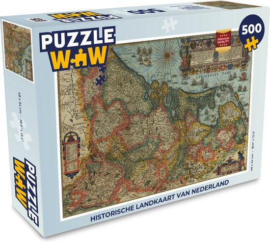 MuchoWow Puzzel Historische landkaart van Nederland - Legpuzzel - Puzzel 500 stukjes