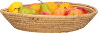 International Rieten fruitmand/serveerschaal bruin groot 42 x 42 cm