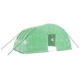 Bâche avec cadre en acier vert 24 m² 6x4x2,85 m