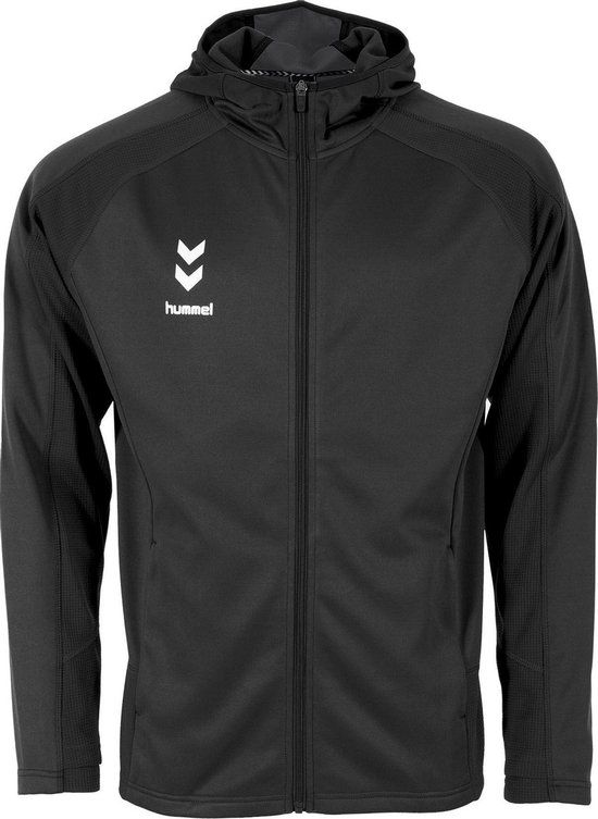 Hummel Ground Hooded Training Jacket Kids - Black/Grey - Size 128