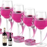 Set de 4 verres à vin portables à suspendre pour fêtes et événements
