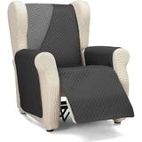 ECOMMERC3 Stoelhoes voor 1-zitsstoel, maximaal comfort en volledige pasvorm, overtrek voor 1-zits en relaxstoel, antraciet/zwart