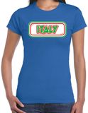 Bellatio Decorations Verkleed T-shirt voor dames - Italie - blauw - supporter - themafeest XXL