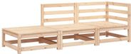 vidaXL Banc de jardin 2 places avec repose-pieds pin massif