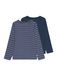 MINYMO Boys Basic T-shirt met lange mouwen, New Navy, 98 (2 stuks), blauw, 98