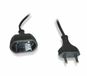 Zenitech - Elektrische Verlengkabel 6A HO3VVH2-F 2x0.75 mm² - Verlengkabel Zonder Aardestekker en Kindveiligheid - NF Normen - Ideaal Voor Binnengebruik - Zwart - 2m