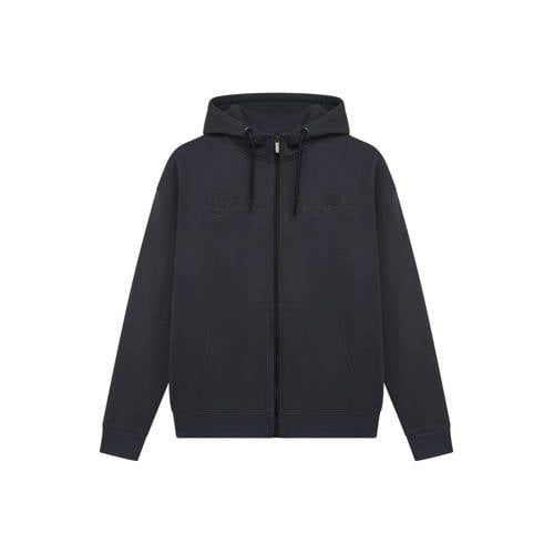 Rellix oversized sweatvest met borduursels - zwart