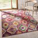 Safavieh Monaco Collectie Boho Chic Laagpolig Tapijt - Rood/Blauw - 90 x 150 cm