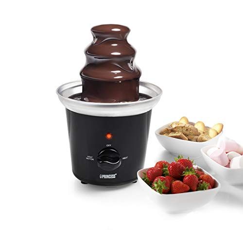 Princess Chocoladefontein, 3 lagen, 22,5 cm hoog, warmhoudfunctie, 0,4 L capaciteit, vaatwasmachinebestendige onderdelen, roestvrijstalen behuizing, 32 W, 292994