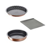 Tefal Perfectbake Marron Set 5 Moules Tarte 30 cm Manqué 24 cm Cake 28 cm