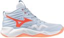 Mizuno Wave Momentum Pro Mid Dames Volleybal Schoenen Blauw/Oranje/Koraal Maat 40.5