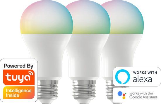 Denver SHL-350 (3-pack) - Wifi LED lamp - E27 - RGB kleuren - Dimbaar
