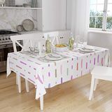 Bonamaison Tafelkleed, Anti-Mold, Sneldrogend, Waterdicht, 100% Polyester Tafellaken, Willekeurig patroon, 140 x 160 Cm - Ontworpen en Vervaardigd in Turkije