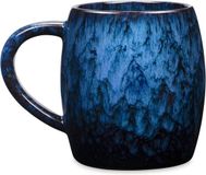 Merkloos 600ml Handgemaakte Blauwe Glazuur Grote Keramische Koffiemok Beker