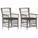 vidaXL Tuinstoel Grijs PE-rotan, Staal en Polyester Stof