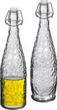Alessandro Beugelfles/weckfles - 2x - glas - transparant - luchtdicht - 1 liter