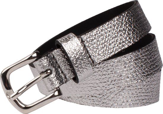 Legend Dames - Leren riem - Zilver - 85cm