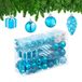 Merkloos / Sans marque Relaxdays Kerstballen - Set van 72 - Plastic - Onbreekbaar - Hartjes - Sokjes - Petrol