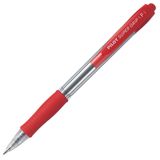 Pilot Super Grip Red Retractable Ballpoint Pen, Fine Tip, 12 Count