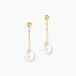 Valera Boucles d'oreilles pendantes or jaune perle de culture