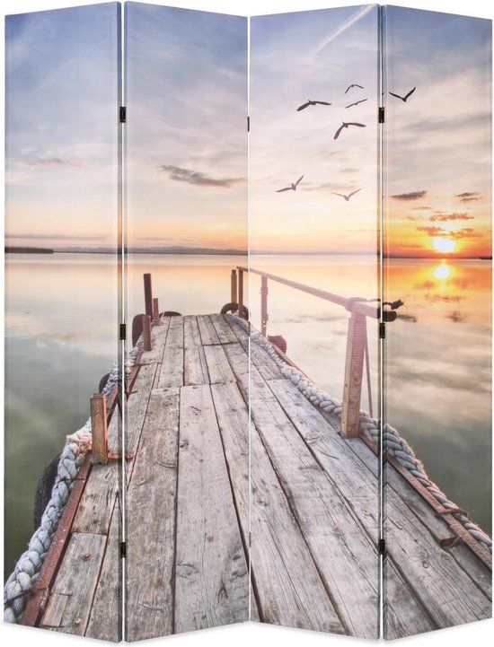 vidaXL Kamerscherm - inklapbaar - meer - 160x170 cm