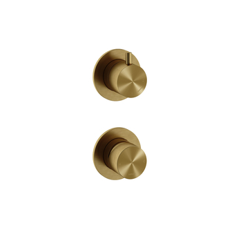 hotbath Archie Douchekraan Inbouw Mengkraan 2-Weg Omstel Geborsteld Messing PVD