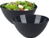 Urban Living Beslagkom/mengkom/salade schaal - 4x - 5 liter - kunststof - donkerblauw - D27 x H13 cm