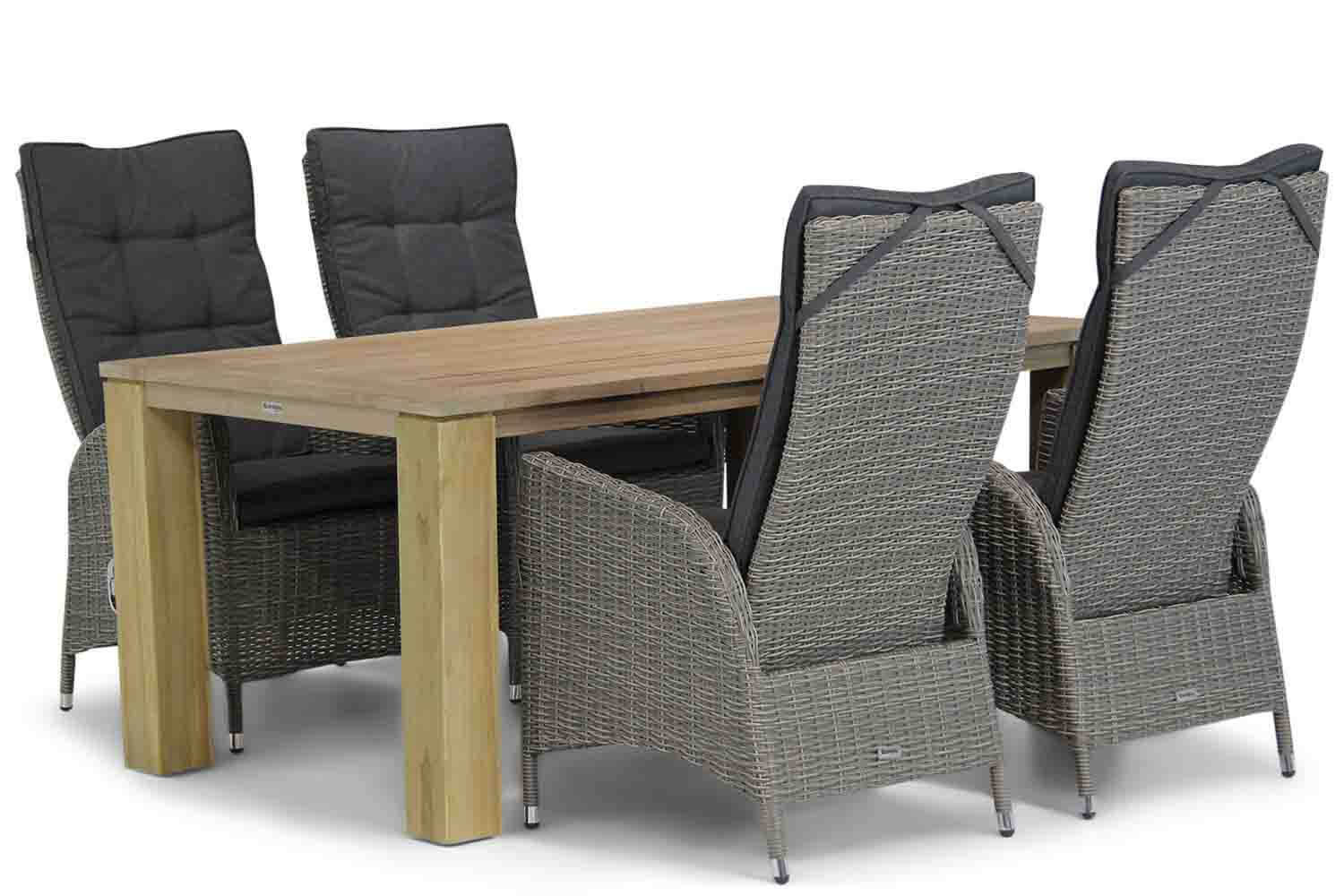 Garden Collections Lincoln/Brighton 165 cm dining tuinset 5-delig