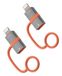 4smarts Lightning naar USB Type-C Adapter Kabel 0.48 Gbit/s Grijs, Oranje