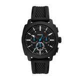 Fossil Machine FS6099 Heren Horloge Zwart Siliconen 44mm