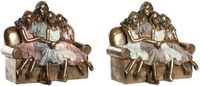 DKD Home Decor Decoratieve figuren Wit Polyester (2 Stuks)