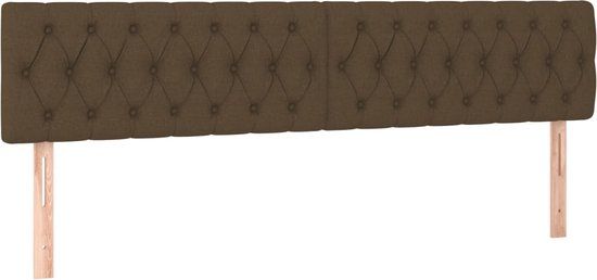 vidaXL Hoofdbord Stof Donkerbruin 200x7x78/88 cm