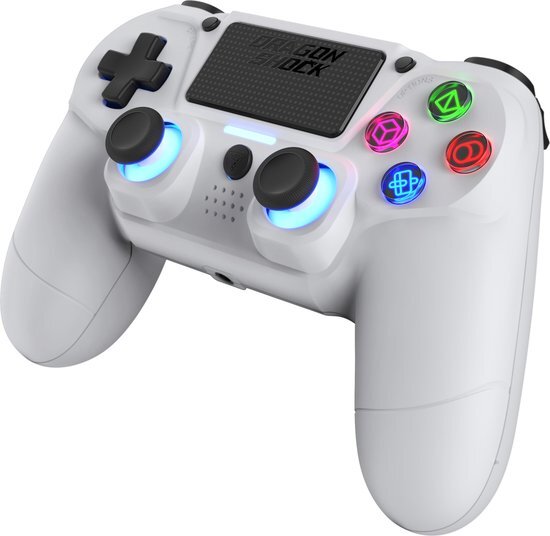 DragonShock - MIZAR Bluetooth Draadloze Controller Wit voor PS4, PC en Mobile