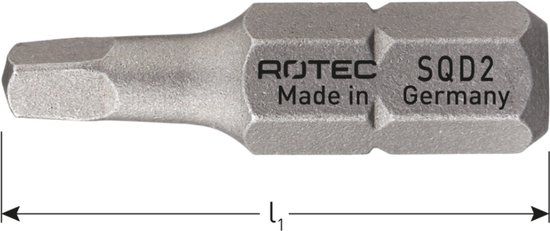 Rotec Schroefbit BASIC, C6.3, SQD 2x25