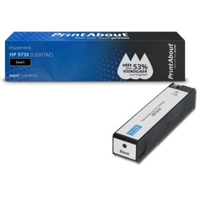 PrintAbout Huismerk HP 973X (L0S07AE) Zwart XL Inktcartridge - Compatibel