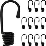 vidaXL Haken 12 stuks zwart 6 mm x 5 cm staal