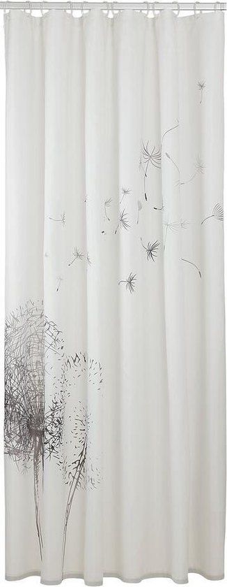 Sealskin Flow Douchegordijn - 180x200 cm - Zwart / Wit