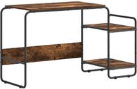 vidaXL Bureau met opslag Gerookt eiken 131,5 x 50 x 75,5 cm