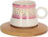 Ensemble de 6 tasses à expresso avec soucoupe et présentoir, service à moka, design 6