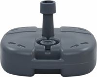 vidaXL Parasolvoet - draagbaar - gevuld - met - zand/water - grijs