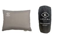 Lestra Outdoor Rando-kussen, comprimeerbaar wandelkussen, licht en comfortabel, 50% eendendons, 45 x 35 cm, 260 g, grijs, één maat, gemaakt in Frankrijk