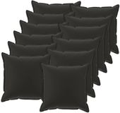vidaXL - Kussensloop - 12 stuks - Houten - Zwart - 50 x 50 cm - Polyester