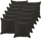 vidaXL - Kussensloop - 12 stuks - Houten - Zwart - 50 x 50 cm - Polyester