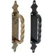 Gedotec Poignée de porte HONGAR en acier, 280 x 45 mm, laiton antique