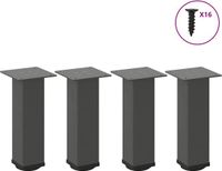 vidaXL Salontafelpoten 4 st 42-44 cm staal antraciet
