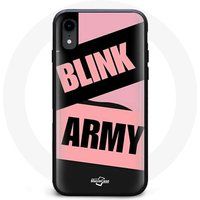 Manicase Etui voor iPhone XS BTS ARMY en Blackpink Blink Pink Black