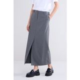 Summum Woman Rok Viscose Blend Stretch Cloud Maat: 36 | Midi Rokken Outlet | Dames | Grijs