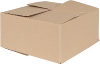 vidaXL Boîte pliante avec rangement 50 pièces Naturel 30 x 30 x 15 cm Carton